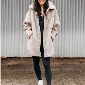 *BROWN* S+T X KAITLYN BRISTOWE Teddy Jacket Brown Size 2X